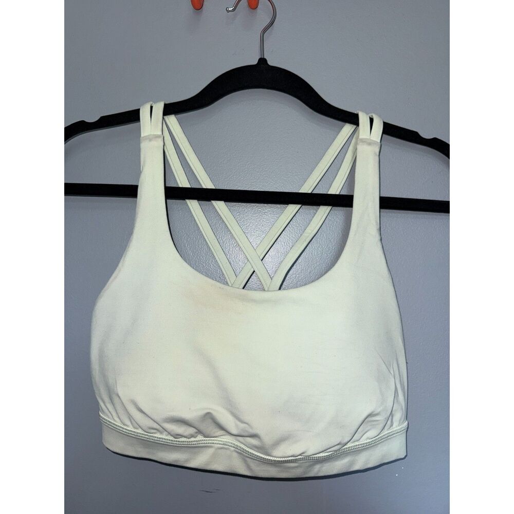 Lululemon Seafoam Green Crossback Sports Bra W/Padding | Size 8 | Athleisure